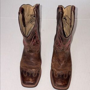 Smoky Leather Cowboy Boot Size 2